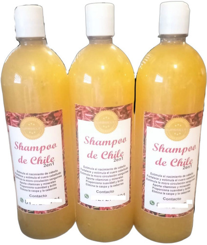 24 Shampoo De Chile Litro Crece Como Loco Original Artesanal