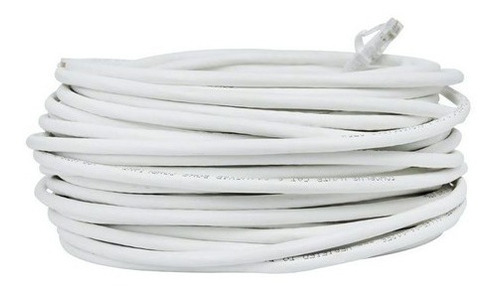 Cabo De Rede Ethernet 20m Branco Internet Pronto Pra Uso