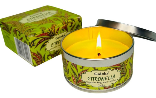 Vela Perfumada Aromática Citronela - Goloka Lata 70g - Yoga 