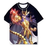 Playera De Manga Corta Con Estampado Digital Dorado San Esc