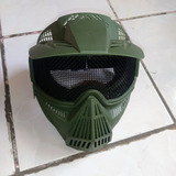 Careta Protectora Para Airsoft, Gotcha O Hidrogel Verde 