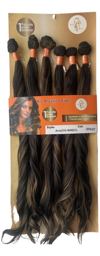 Kit 3 Cabelos Orgânico Ondulado Ana - Yan Hair 70cm 300gr