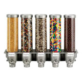 Dispensador De Pared Para Toppings De Helado, 5 Contenedores