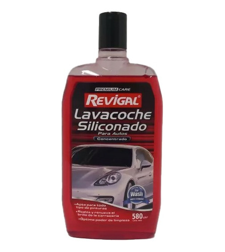 Lavacoche Siliconado Concentrado 580 Cm3 Shampoo Lava Auto