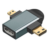 Adaptador/convertidor 2 En 1 Mini Hdmi+micro Hdmi A Hdmi 2k