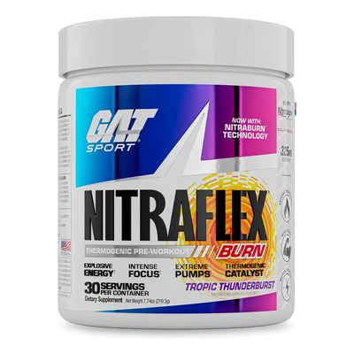 Pre Entreno Gat Nitraflex Burn 30 Servicios Sabor Tropic Thunderburts | Meses sin interés