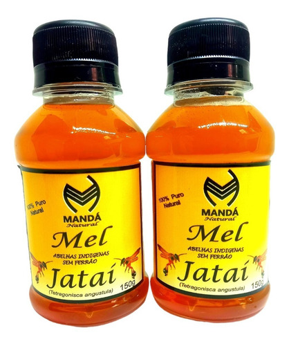 Kit 2 Mel Abelhas Nativas Jataí Sem Glúten 150 G Puro