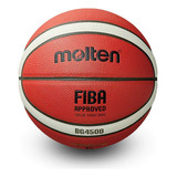 Balón Basquetbol Molten Bg4500 Aprobadas Por La Fiba, Color Marrón