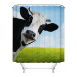  Custom Bathroom Shower Curtain Decor Set  Milk Cow Pas...