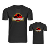 Kit Camiseta Tal Pai Tal Filho E Filha Camisa Jurassic Park