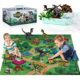 Set De Dinosaurios Con Alfombra De Juego Para Niños 