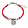 Pulsera Roja De Acero Dije De San Benito, Ojo Turco, Amuleto | Envío gratis
