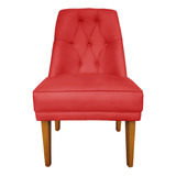 Cadeiras Paris Suede Vermelho Com Tachas - Dominic Decor