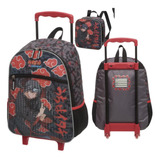 Kit Mochila Escolar Rodinha Lancheira Naruto Itachi Akatsuki