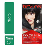 Tinte Revlon Colorsilk Negro 10 Caja Con Frasco Con 130 Ml