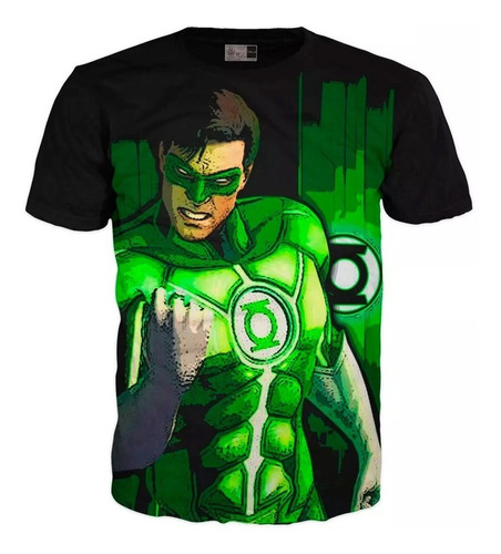 Camiseta Linterna Verde Dc Superheroes Niño Exclusiva 