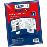 Folder Mapasa Starfile Deluxe Py1059 Carta Color Azul C/5pzs
