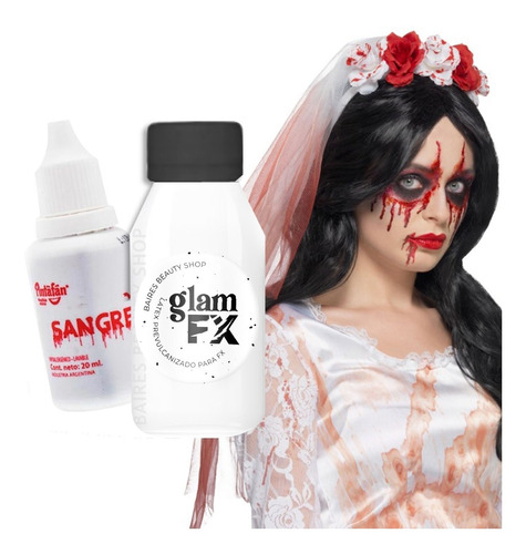 Goma Látex Prevulcanizado + Sangre Falsa Fx Cosplay Disfraz