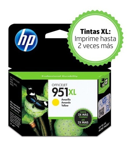 Cartucho Tinta Original Hp 951xl Yellow Envio Gts +obsequio