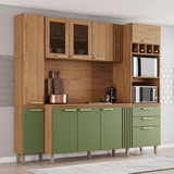 Kit Cozinha Compacta Nature/verde Bc01 - Briz