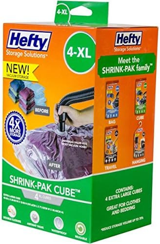 Hefty Shrink-pak ' 4 Bolsas De Almacenamiento Extra Grandes 