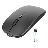 Mouse Inalámbrico Con Receptor Usb Y Tipo C, Para Portátil,