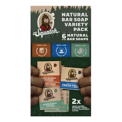 Jabón Natural Dr. Squatch Barra Pack 6x5oz Aceite Coco Manteca Karité | Envío gratis