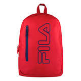 Backpack Fila Unisex F23l110120 Textil Rojo Diseño De La Tela Liso