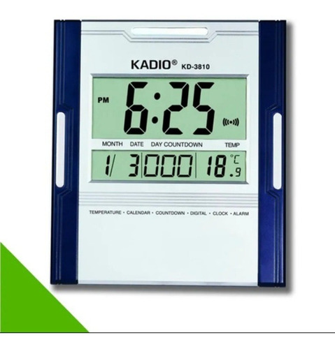 Reloj De Pared Kadio Kd 3810 Escritorio Termometro  