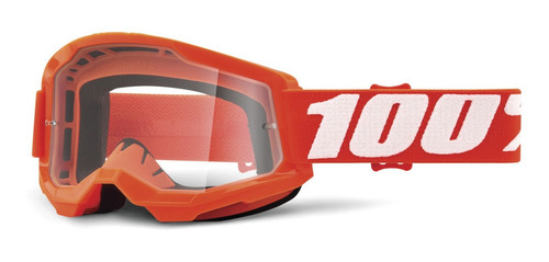 Goggles Moto Strata 2 Naranja Clear Lens 100% Original
