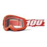 Goggles Moto Strata 2 Naranja Clear Lens 100% Original