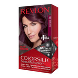 Kit Tintura Revlon  Colorsilk Beautiful Color Tono 034 Borgoña Oscuro Para Cabello