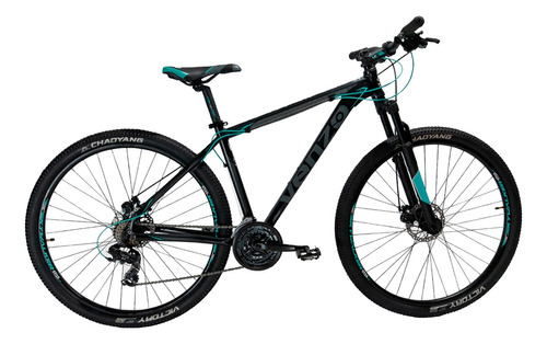 Bicicleta Mtb Venzo Skyline Evo 29 21v Freno Hid. Ne/teal/ro