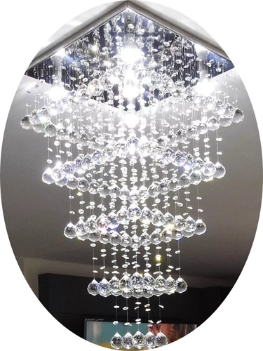 Lustre De Cristal Para Vão De Escada Com 3m De Altura 