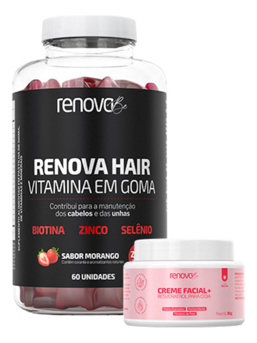 Renova Be - Renova Hair Gomas + Creme Resveratrol