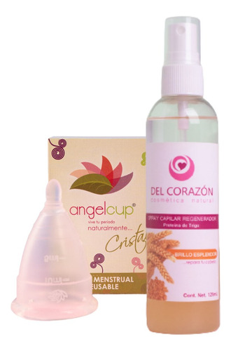 Copa Menstrual Cristal + Spray Capilar Con Proteína De Trigo