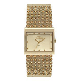 Relógio Technos Feminino Crystal Quadrado 2035myn/1d Dourado