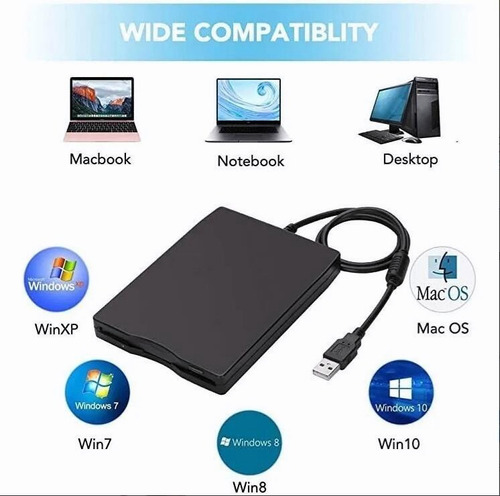 Caderno Fdd Disquete Externo Usb 1.44m