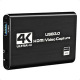 Placa Captura Vídeo 4k Full Hd 1080p 60fps Hdmi P/ Usb 3.0