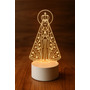 Luminária Religiosa Nossa Senhora Aparecida Acrílico Led Branco 3 Tons 3k/4k/65k