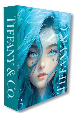 Caixa Organizadora Livro Fake Azul Tiffany - Anime Moda Luxo