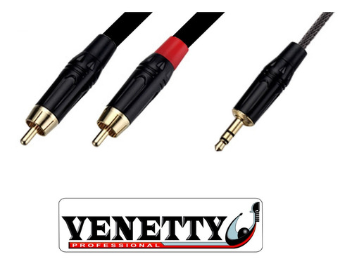 Cable Venetty 3.5 Estereo A Doble Rca De 3.6m