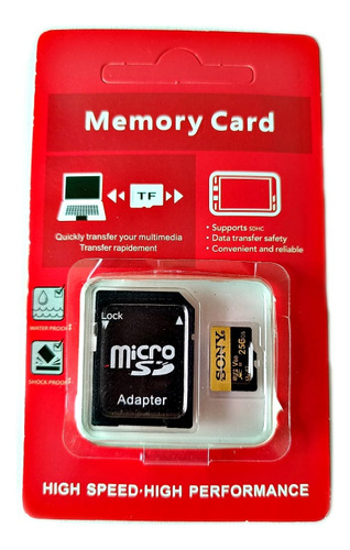Memoria Micro Sd Sony De 256gb + Adaptador