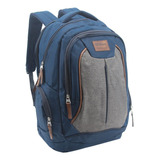 Mochila Wilson Porta Notebook 17 Urbana Reforzada Deportes Color Azul Diseño De La Tela Liso