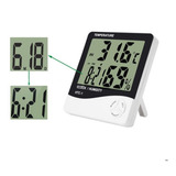 Termómetro Higrómetro Digital Medidor Humedad Reloj Alarma