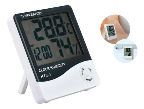 Termohigrometro Digital Higrometro,termometro,reloj Alarma  