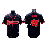 Camiseta Casaca Baseball Mlb Bucaneers Brady 12 Mod 2 - L
