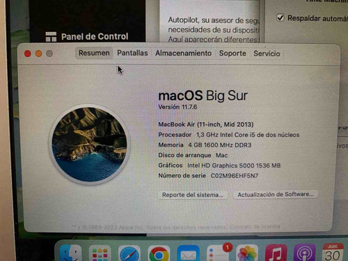 Macbook Air Mid2013 11in I5 4gb 128ssd Unica Dueña!