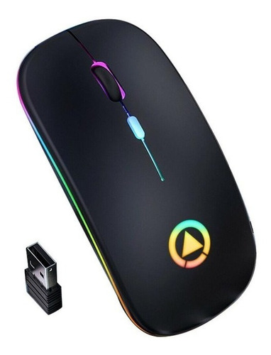 Mouse Inalámbrico Con Luz Rgb,recargable Por Usb