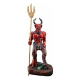 Figura Demonio Rojo Con Pata De Gallo, 60 Cm + Regalo